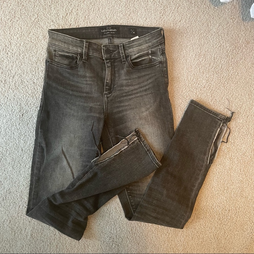Lucky Brand Ripped Ankle Jeans